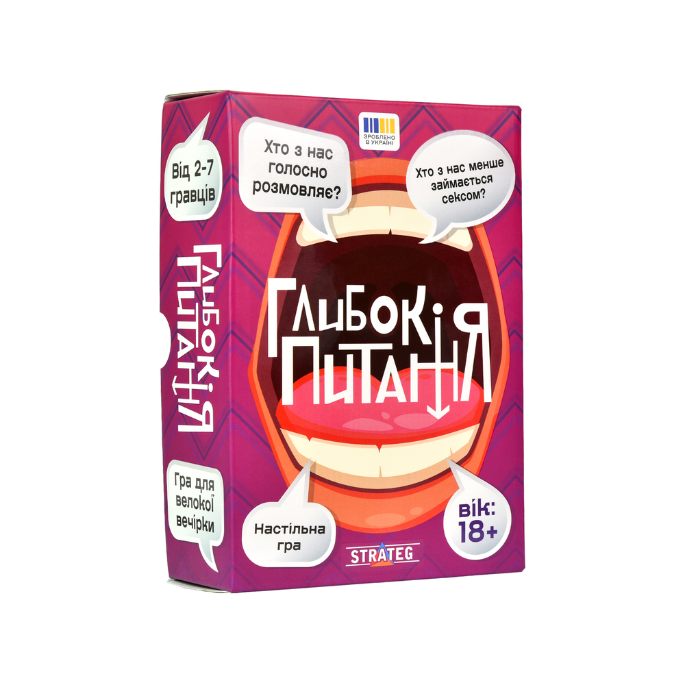 Фото, Відеоогляди настільна гра "глибокі питання" strateg (30578)