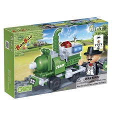 Конструктор BANBAO 8042 (80шт) поезд, 65 дет, фигурка, в кор-ке, 16-10-3,5см