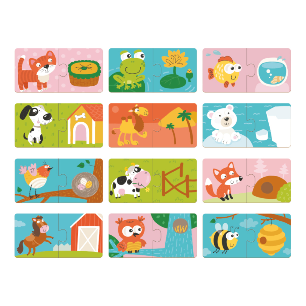 Фото, Відеоогляди пазл dodo звірята та їх домівки