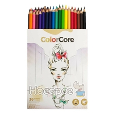 Олівці 3130-36CB круглі d=4.0+1 графітні НВ , ColorCore (new), Marco