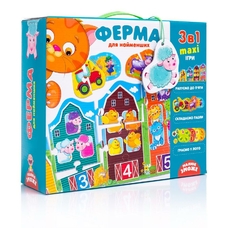 Великий розвиваючий набір Vladi Toys 3 в 1 “Ферма” (VT 2901-03)