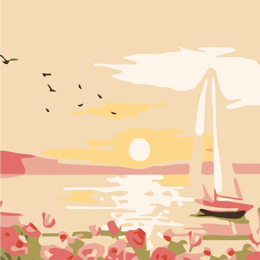 Фото, Відеоогляди картина за номерами strateg спокій моря розміром 20х20 см (hh5757)