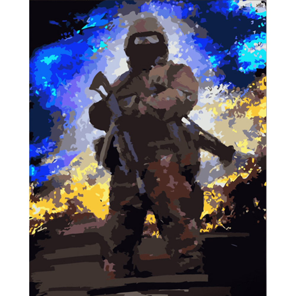 Фото, Відеоогляди картина за номерами strateg преміум незламний захисник розміром 40х50 см (gs564)