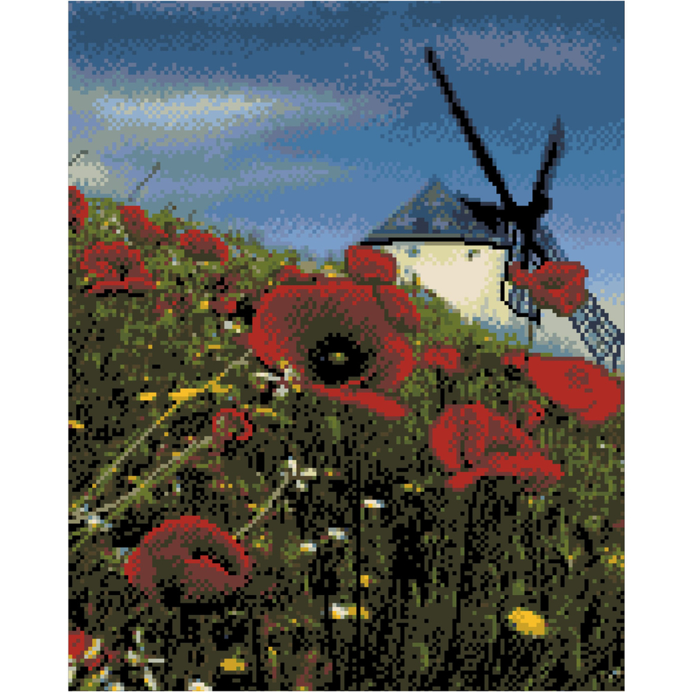 Фото, Видеообзоры алмазна картина strateg преміум млин розміром 40х50 см fa40866