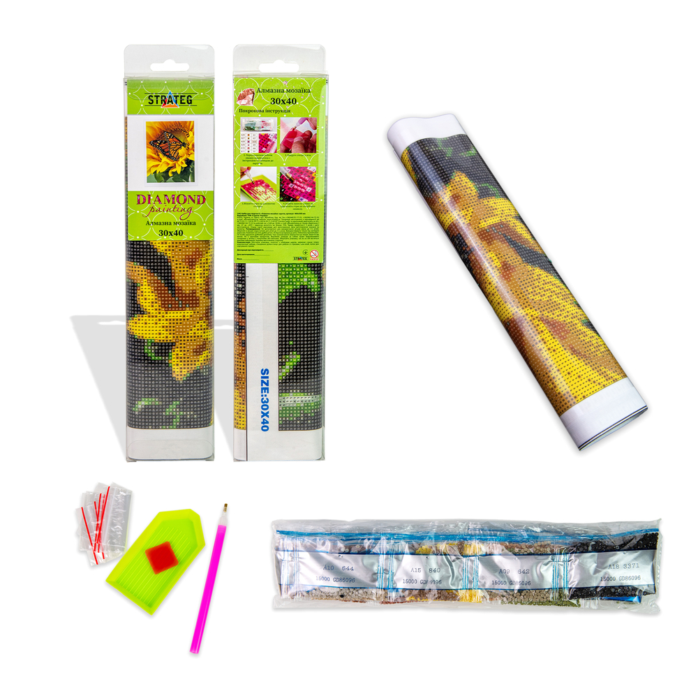 Фото, Відеоогляди алмазна мозаїка strateg преміум поцілунок метелика без підрамника розміром 30х40 см  (gd86091)