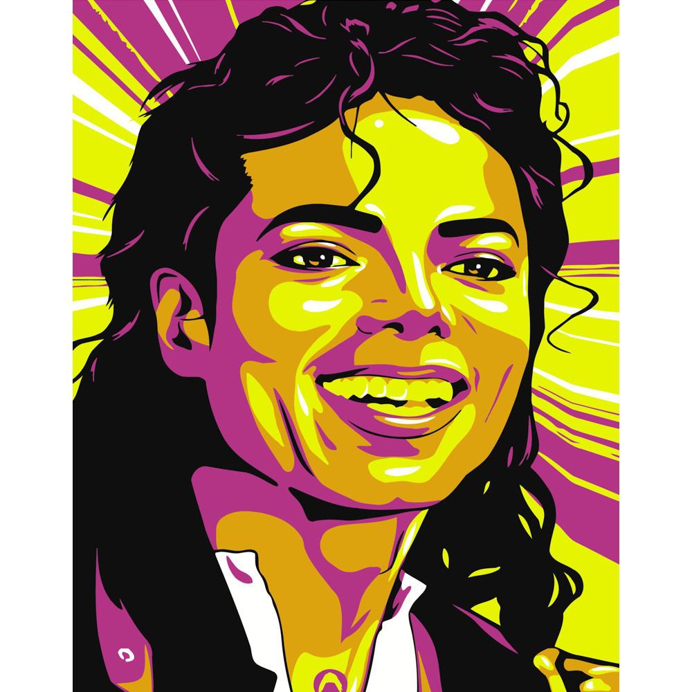 Фото, Видеообзоры картина за номерами strateg преміум поп-арт джексон розміром 40х50 см (dy244)