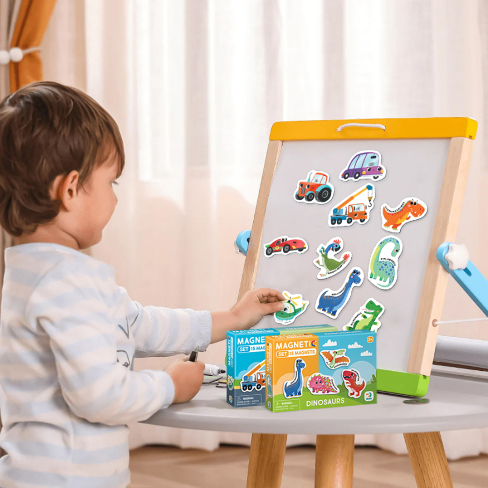 Фото, Відеоогляди набір магнітів dodo динозаврики та транспорт