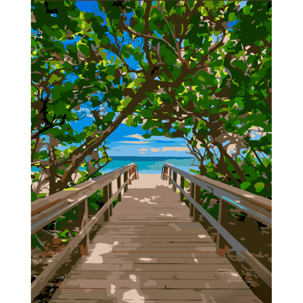 Фото, Відеоогляди картина за номерами strateg преміум сходи до вікна з лаком розміром 30х40 см (ss6770)