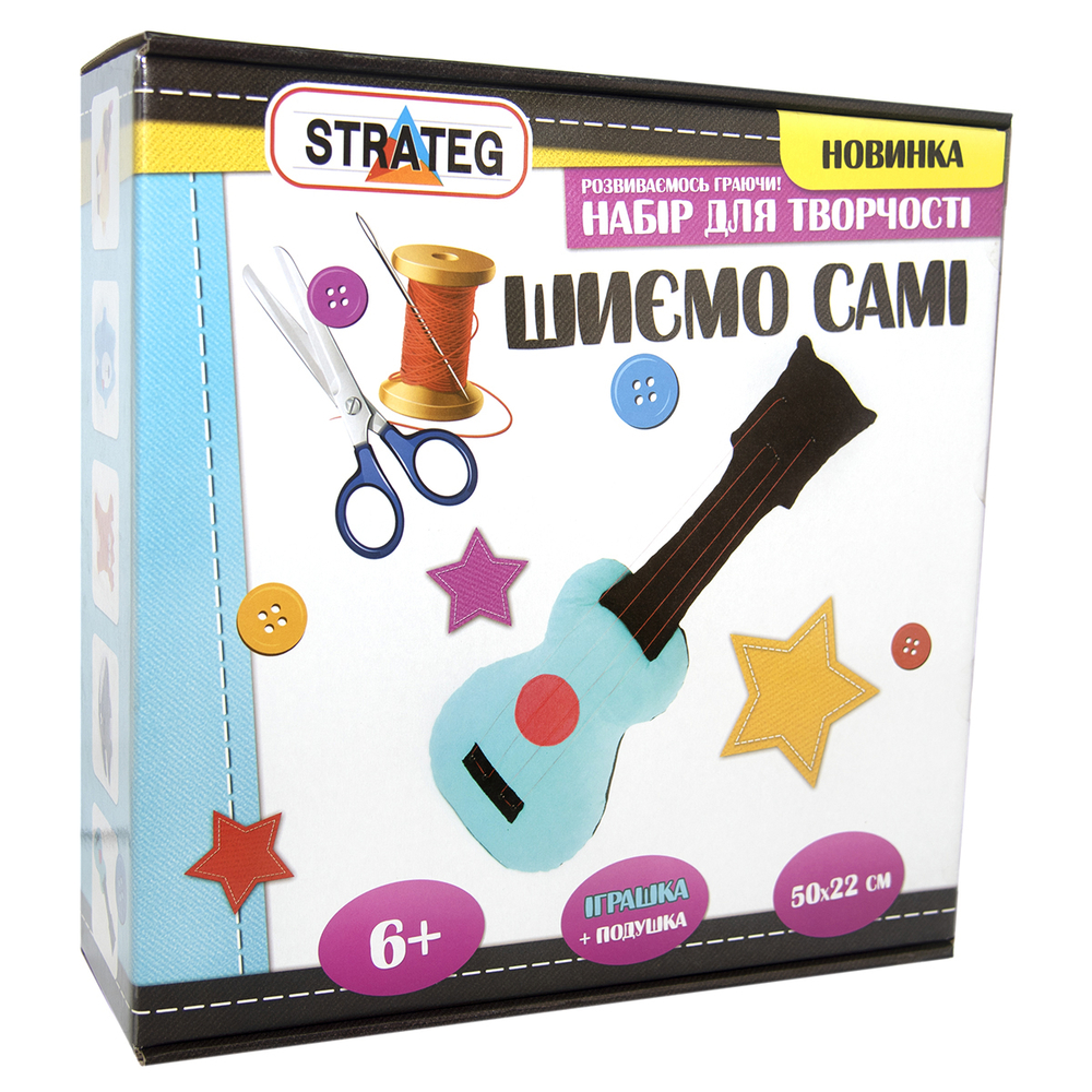 Фото, Видеообзоры набір для творчості strateg шиємо самі гітара українською мовою (іп-05)