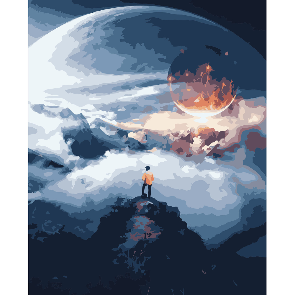 Фото, Відеоогляди картина за номерами strateg преміум космічний хлопчик з лаком розміром 40х50 см va-3197