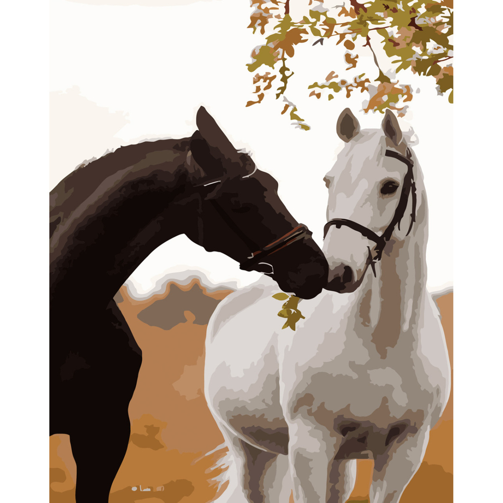 Фото, Видеообзоры картина за номерами strateg преміум біле та чорне з лаком розміром 30х40 см (ss-6529)