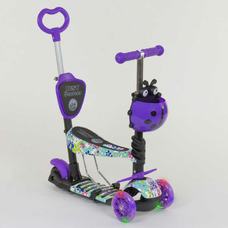 Самокат 5в1 68995 (1) Best Scooter, АБСТРАКЦИЯ, PU колеса, ПОДСВЕТКА КОЛЕС, в коробке [Коробка]