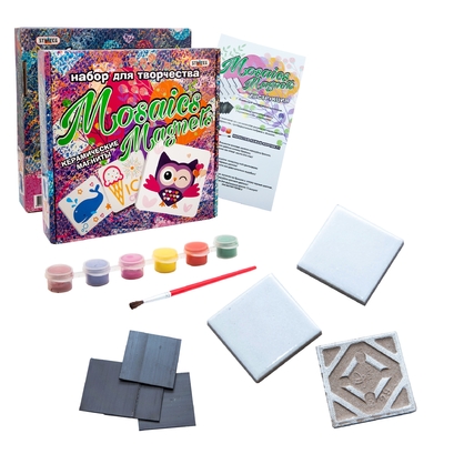 Фото, Відеоогляди набір для творчості strateg mosaics magnets російською мовою (882)