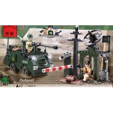 Конструктор BRICK 808 (36шт) военная застава, 187 дет, в кор-ке, 28-17-4,5см