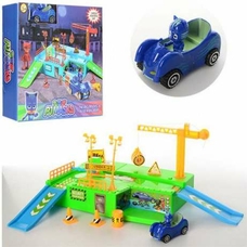 Гараж LF8877-2 (36шт) PJM, машинка с фигуркой, дорожные знаки, в кор-ке, 27,5-24,5-5,5см