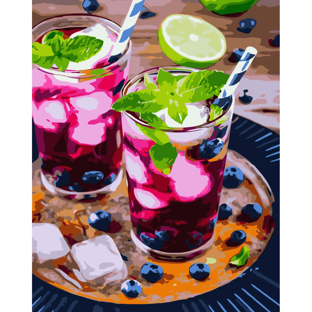 Фото, Відеоогляди картина за номерами strateg преміум чорний лимонад з лаком розміром 40х50 см va-3338