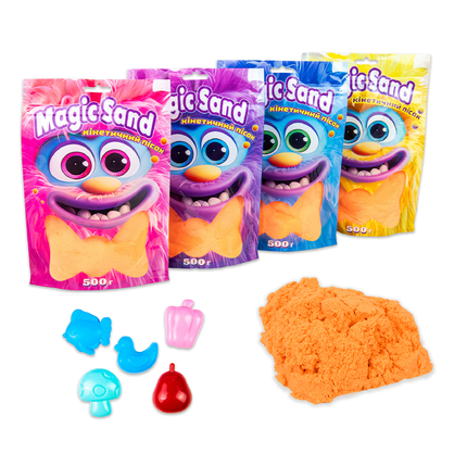 Фото, Відеоогляди кінетичний пісок strateg magic sand в пакеті 39403-7 помаранчевий, 0,500 кг