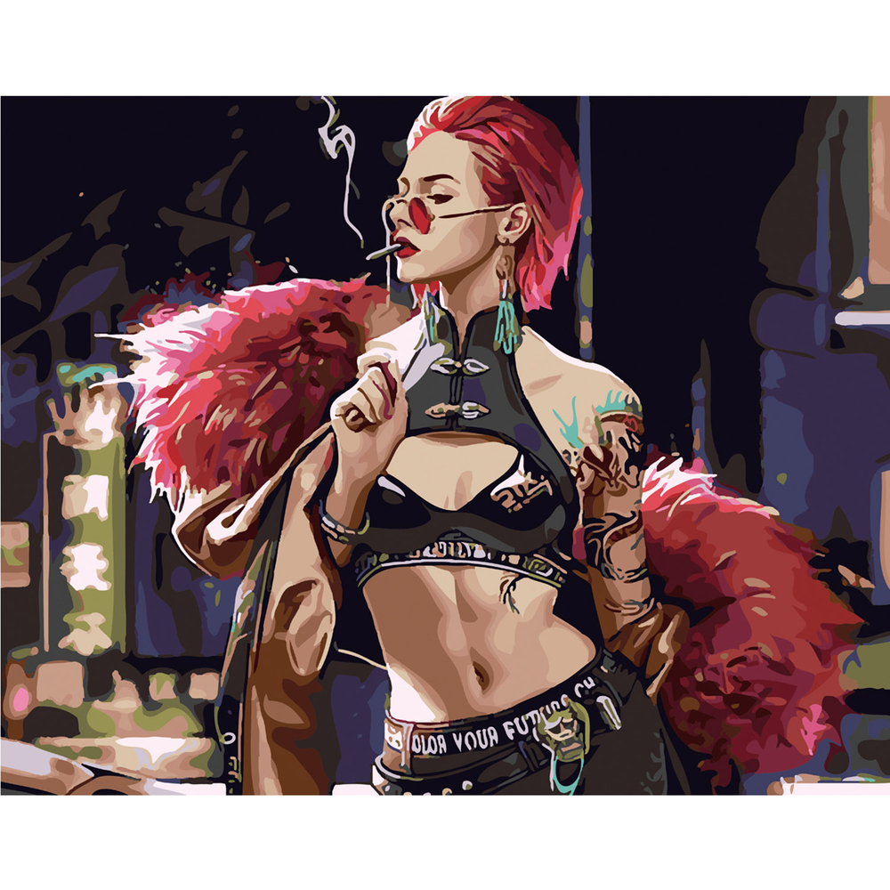 Фото, Відеоогляди картина за номерами strateg преміум зухвала розбійниця з лаком розміром 40х50 см sy6037