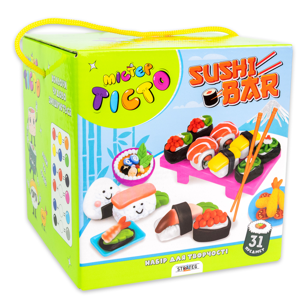 Фото, Видеообзоры набір для творчості містер тісто sushi bar strateg українською мовою (41013)