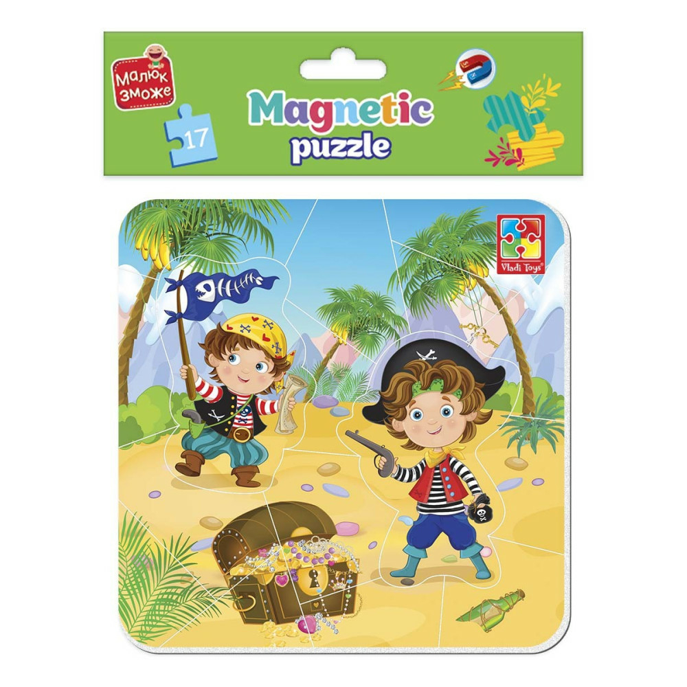 Фото, Відеоогляди гра розвиваюча vladi toys м'які магнітні пазли малюк зможе "пірати" vt3204-20