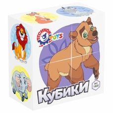 Іграшка кубики "Дикі тварини ТехноК", арт.1820