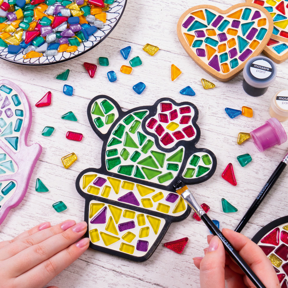 Фото, Видеообзоры набір для творчості mosaaro кришталеве скло мозаїка "кактус" ma2006