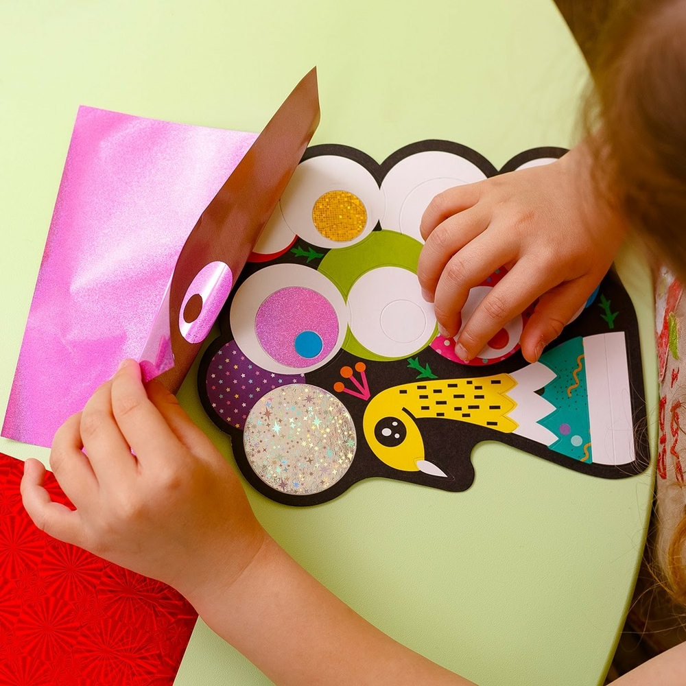 Фото, Видеообзоры набір для творчості з фольгою «foil craft. птахи» vladi toys vt4433-12