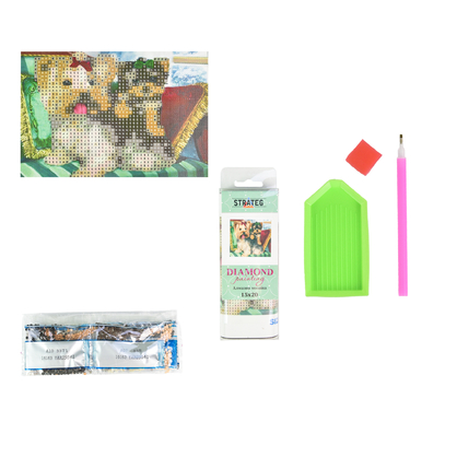 Фото, Видеообзоры алмазна мозаїка strateg преміум забавні йорки без підрамника розміром 10х15 см (yab29541)