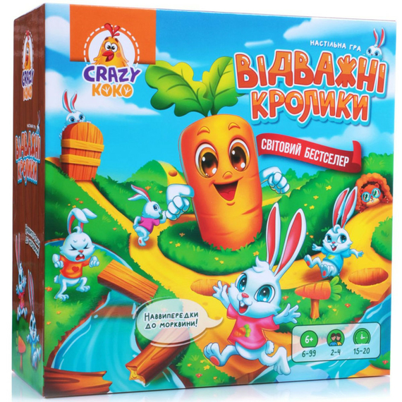 Гра настільна Vladi Toys розважальна. Відважні кролики VT8055-40