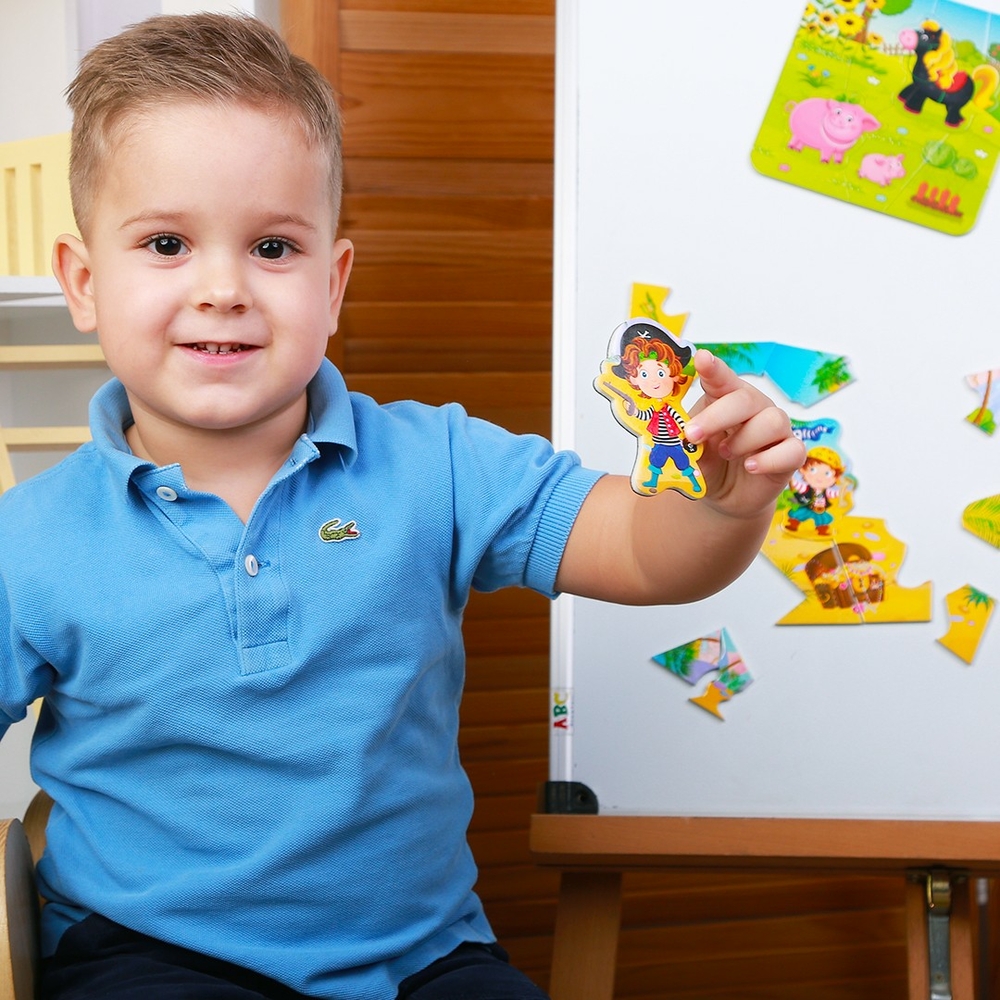 Фото, Відеоогляди гра розвиваюча vladi toys м'які магнітні пазли малюк зможе "пірати" vt3204-20