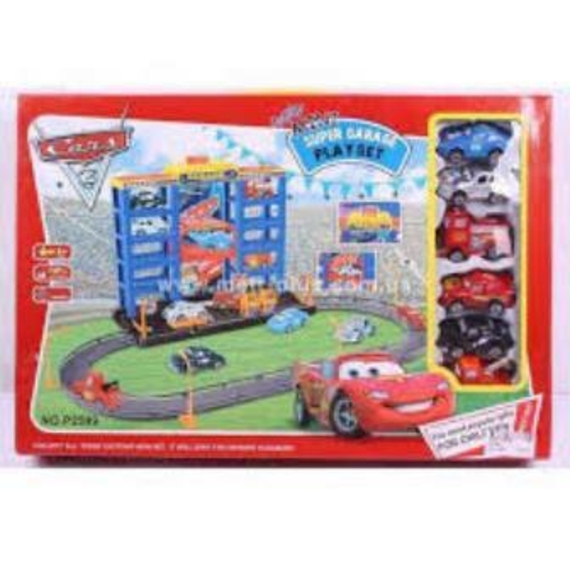 Гараж P 2599 (24шт) Тачки 2, 5 этажей, 6 машинок, в кор-ке, 43-36-5см