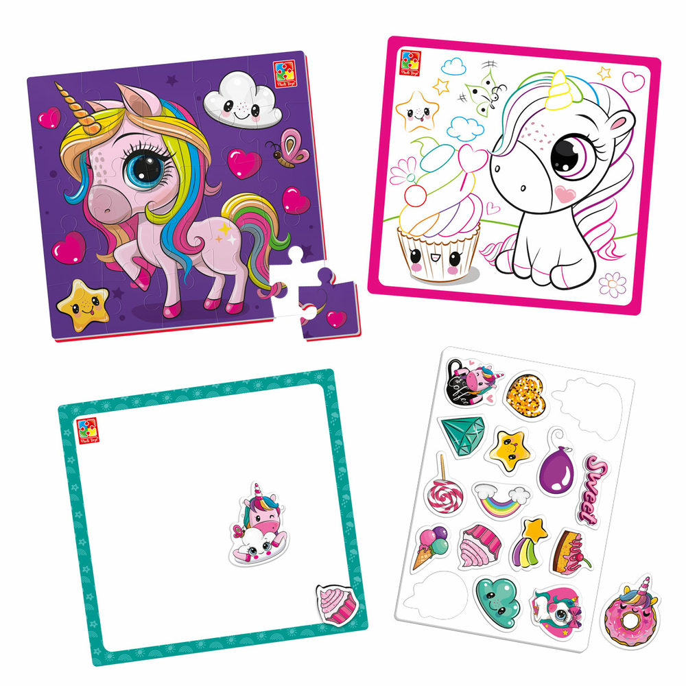 Фото, Видеообзоры набір для творчості vladi toys 4 в 1. райдужні єдиноріжки. vt4210-13