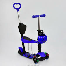 Самокат А 24676 - 3030 Best Scooter 5 в 1 (6) цвет СИНИЙ, колеса PU светящиеся [Коробка]