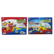 Гараж 858825-26-27 (18шт) 3 вида, 2 этажа, 2 машинки, в кор-ке, 44,5-31-11см