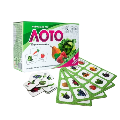 Фото, Видеообзоры лото strateg фрукти та овочі українською мовою (30366)