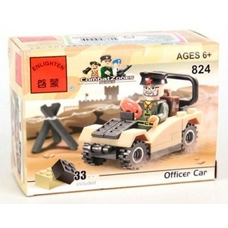 Конструктор BRICK 824 (320шт) офицерская машина, 33 дет, в кор-ке, 9,5-7-4,5см