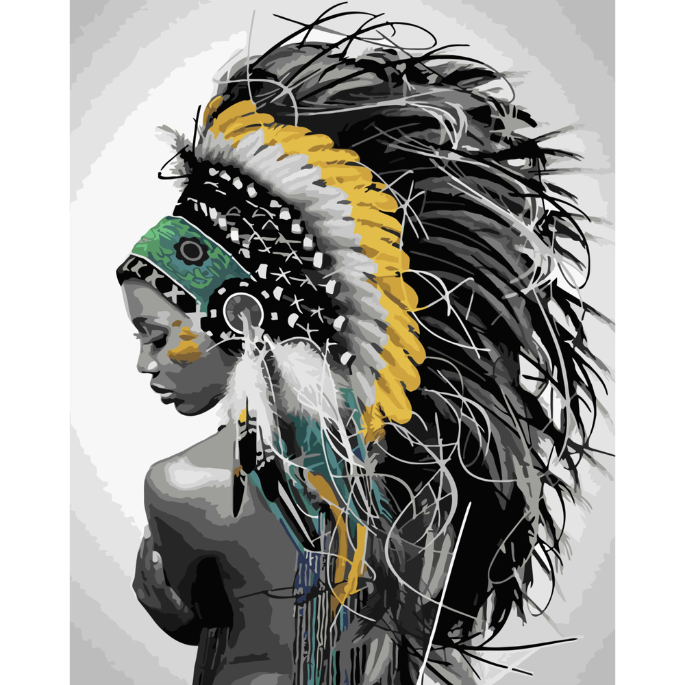 Фото, Відеоогляди картина за номерами strateg преміум краса у пір'їнах з лаком розміром 40х50 см (sy6749)