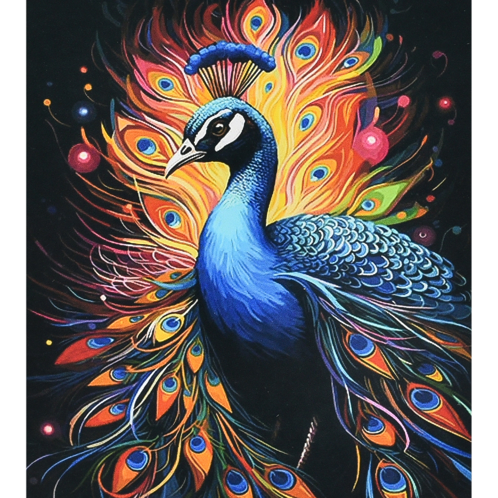 Фото, Відеоогляди алмазна мозаїка strateg преміум магія павича розміром 30х40 см (heg88146)