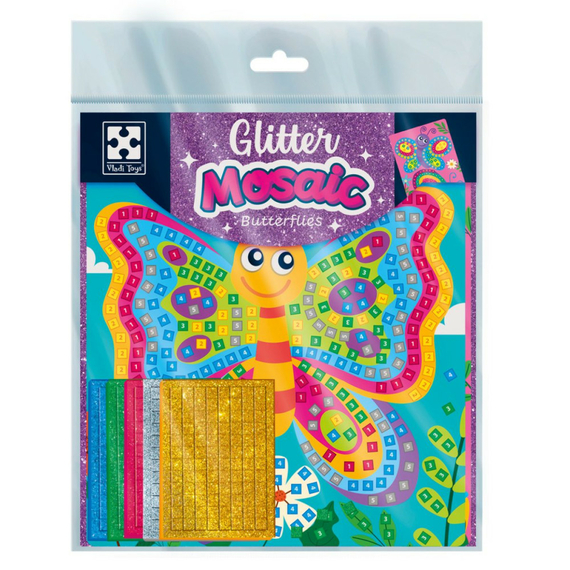 Набір для творчості Vladi Toys зі блискучою мозаїкою «Метелики» VT4511-15