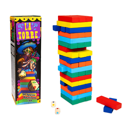 Фото, Видеообзоры настільна гра strateg la torre джанга 54 бруска українською мовою (30758)