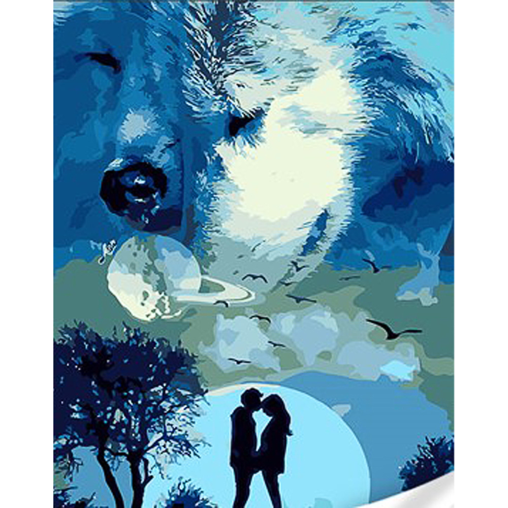 Фото, Видеообзоры картина за номерами strateg преміум вірна пара з лаком та з рівнем розміром 30х40 см (ss1031)