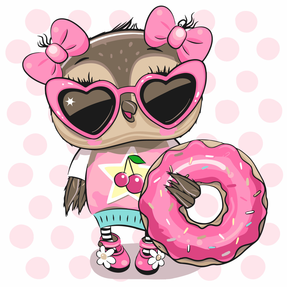 Фото, Видеообзоры картина за номерами strateg преміум совеня з пончиком з лаком та з рівнем розміром 30х30 см (es-0816)