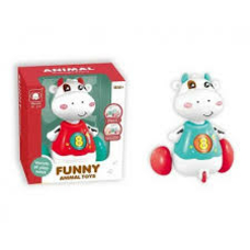 Корівка 818 (72/2) на батер, весела мелодія, підсвіч, рух, реаг на плеск долонями, в кор