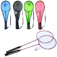 Бадмінтон залізний MS 0755-1 (50шт) ракетки 2шт, волан, 5 цветов, в сетке, 64,5-20,5-4,5см