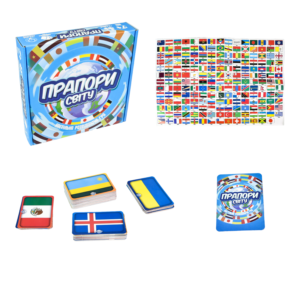 Фото, Відеоогляди настільна гра прапори світу strateg навчальна українською мовою (30445)