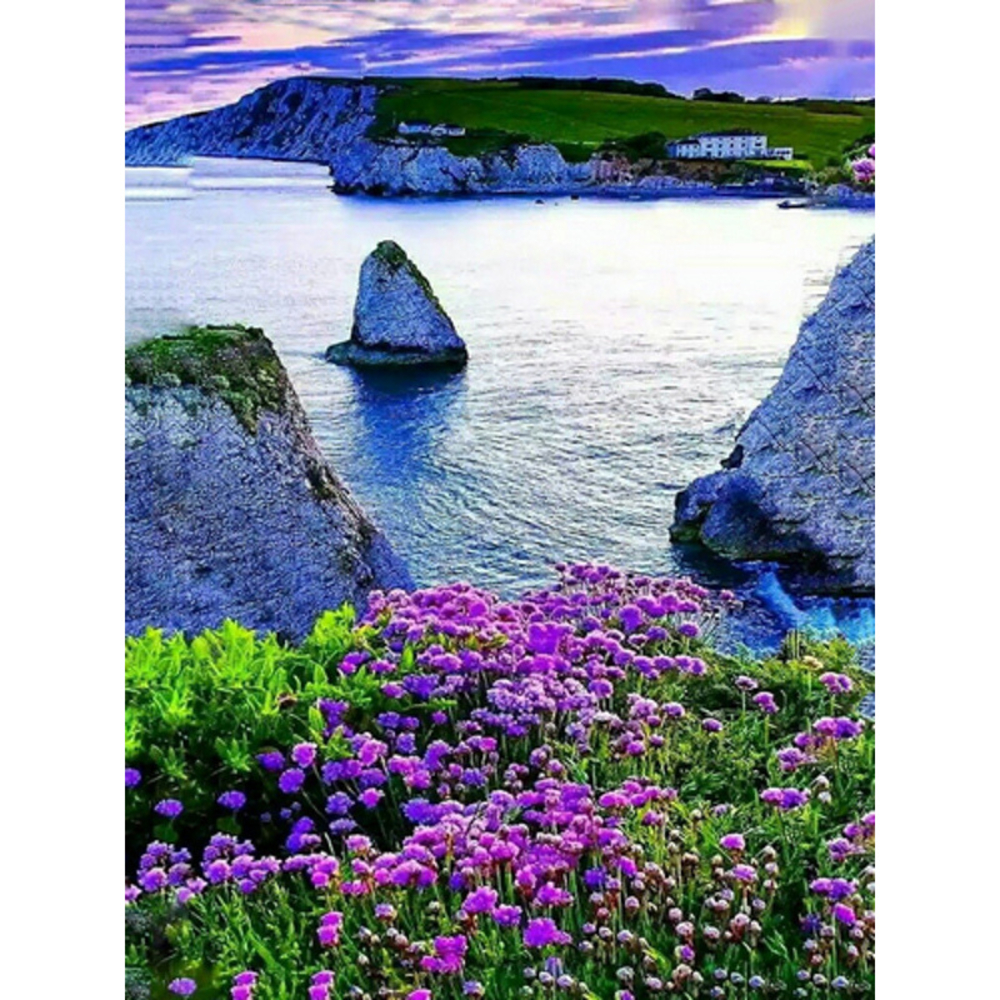 Фото, Відеоогляди алмазна мозаїка strateg преміум весняний крим без підрамника розміром 30х40 см  (jsdf79829)