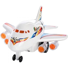 Літак 0869 A (120шт) заводний, світло, на бат-ке, в кульку, 19-18см