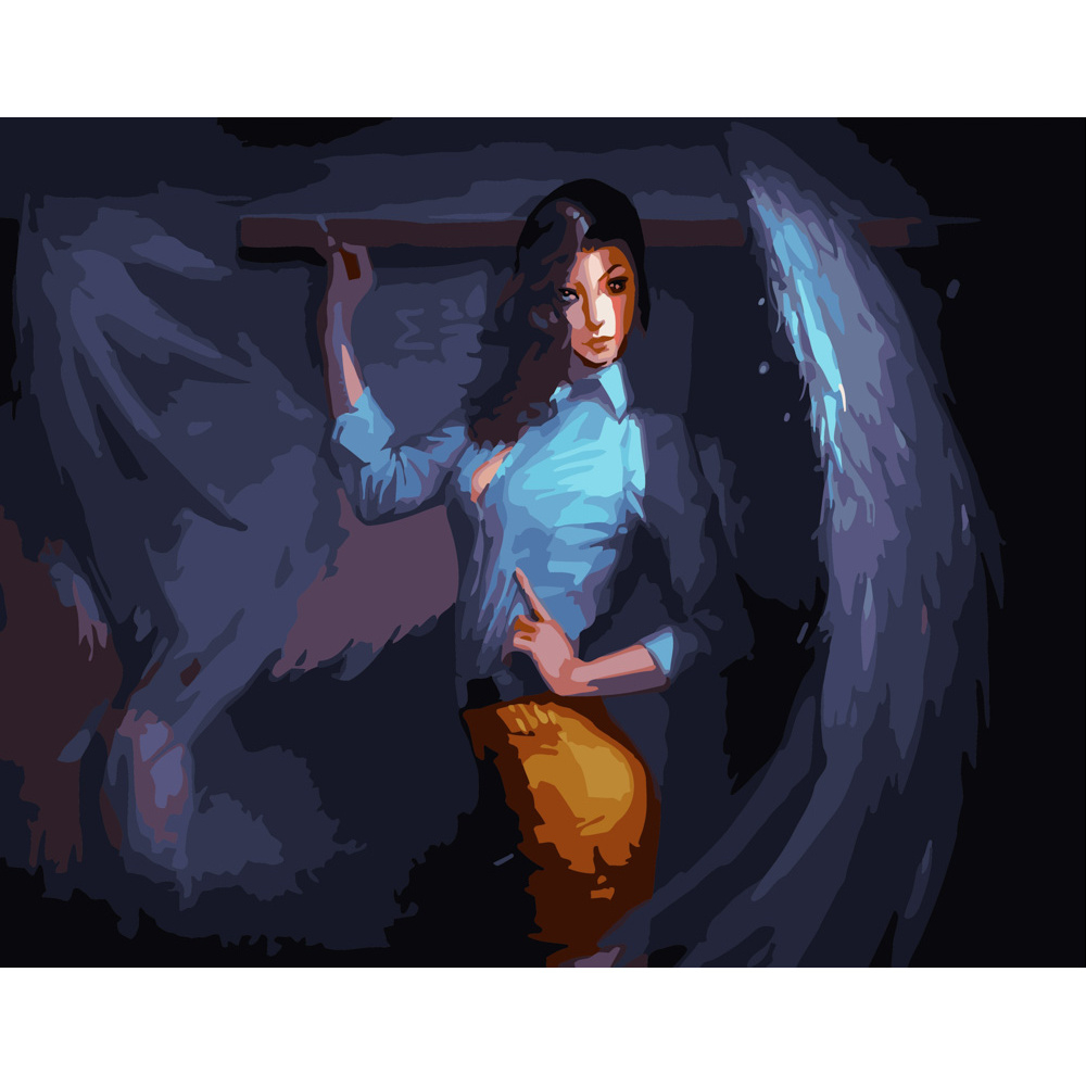 Фото, Відеоогляди картина за номерами strateg преміум янгол-вчитель розміром 40х50 см (gs348)