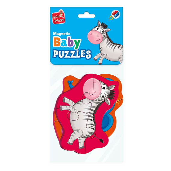 Магнітні бебі пазли «Слоник та зебра» VT3208-12