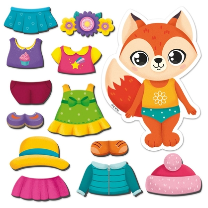 Фото, Відеоогляди гра магнітна одягалка «лисичка» в папці vladi toys vt3204-33